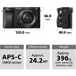 Sony A6100 16-50mm OSS (ILCE-6100L), Must цена и информация | Fotoaparaadid | kaup24.ee