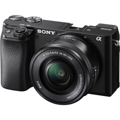 Sony A6100 16-50mm OSS (ILCE-6100L), Must цена и информация | Фотоаппараты | kaup24.ee