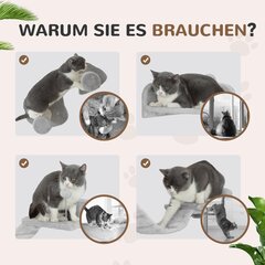 PawHut kasside ronimisseinakomplekt, 4-osaline kassimööbel koos trepiastmete, redeli, hüppetorni, kriimustusposti, mängupalliga, sisal, kuni 5 kg kaaluvatele kassidele, helehall hind ja info | Kassi kraapimispuud | kaup24.ee