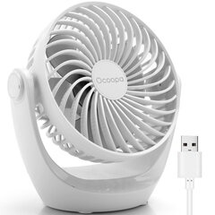 Ocoopa D602 lauaventilaator valge USB hind ja info | Ventilaatorid | kaup24.ee