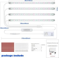 Светодиодные панели для растений Moya Std MY-60WST, 4-Bars-white цена и информация | Проращиватели, лампы для растений | kaup24.ee