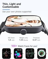 TOOBUR nutikell, must hind ja info | Nutikellad (smartwatch) | kaup24.ee