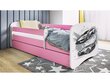 Lastevoodi ilma madratsita/sahtlita Kocot Kids BabyDreams Pink sports car, roosa/valge hind ja info | Lastevoodid | kaup24.ee