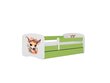 Lastevoodi ilma madratsita/sahtliga Kocot Kids BabyDreams Green bambi, roheline hind ja info | Lastevoodid | kaup24.ee