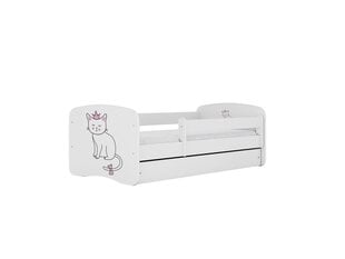 Lastevoodi ilma madratsita/sahtlita Kocot Kids BabyDreams White cat, valge hind ja info | Lastevoodid | kaup24.ee