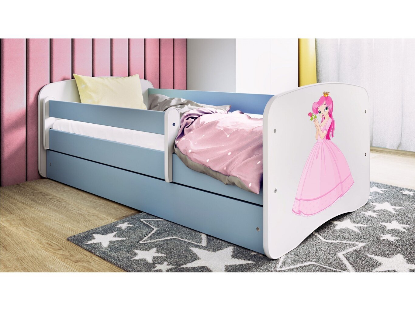 Lastevoodi ilma madratsita/sahtlita Kocot Kids BabyDreams Blue princess, sinine цена и информация | Lastevoodid | kaup24.ee