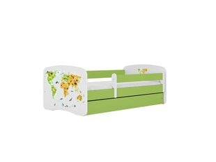 Lastevoodi ilma madratsita/sahtlita Kocot Kids BabyDreams Green map, roheline hind ja info | Lastevoodid | kaup24.ee