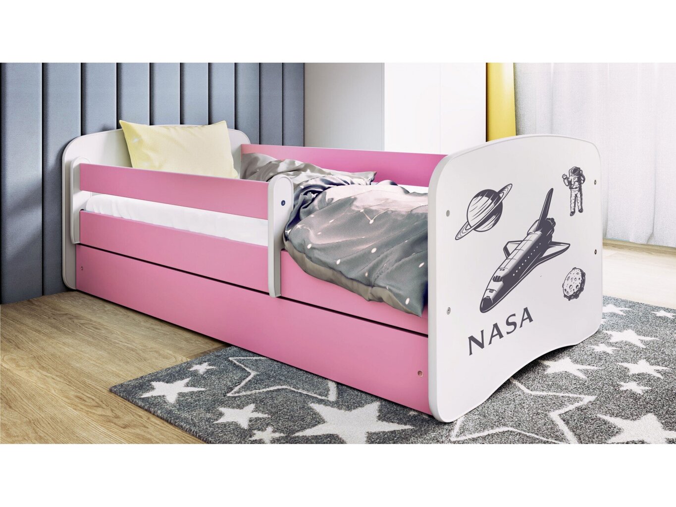 Lastevoodi ilma madratsita/sahtlita Kocot Kids BabyDreams Pink nasa, roosa цена и информация | Lastevoodid | kaup24.ee