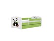 Lastevoodi ilma madratsita/sahtlita Kocot Kids BabyDreams Green panda 2, roheline цена и информация | Lastevoodid | kaup24.ee