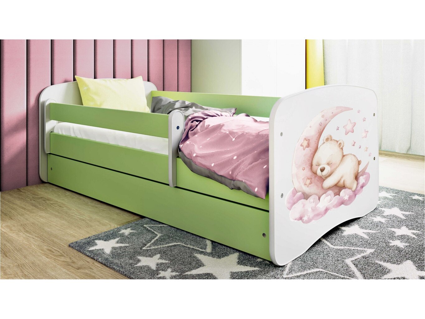 Lastevoodi ilma madratsita/sahtliga Kocot Kids BabyDreams Green dream, roheline hind ja info | Lastevoodid | kaup24.ee