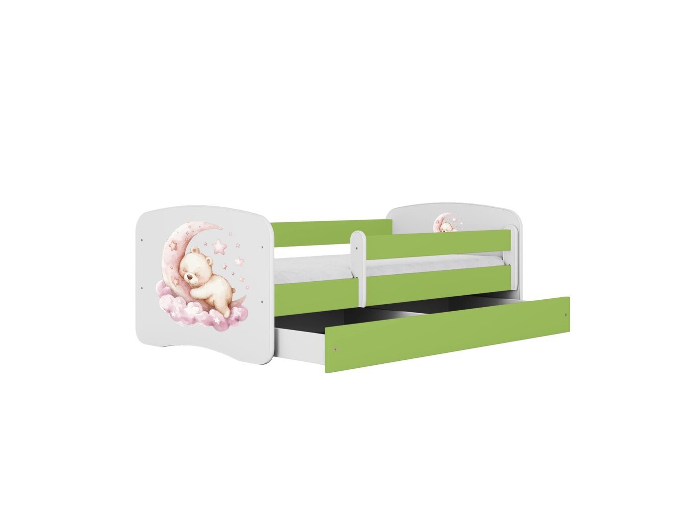 Lastevoodi ilma madratsita/sahtliga Kocot Kids BabyDreams Green dream, roheline hind ja info | Lastevoodid | kaup24.ee