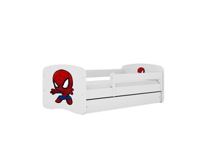 Детская кровать без матраса и ящика Kocot Kids BabyDreams White spiderman, белая/красная цена и информация | Детские кровати | kaup24.ee