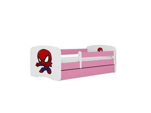 Детская кровать без матраса, с ящиком Kocot Kids BabyDreams Pink spiderman, розовая цена и информация | Детские кровати | kaup24.ee