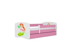 Детская кровать без матраса, с ящиком Kocot Kids BabyDreams Pink mermaid, розовая цена и информация | Детские кровати | kaup24.ee