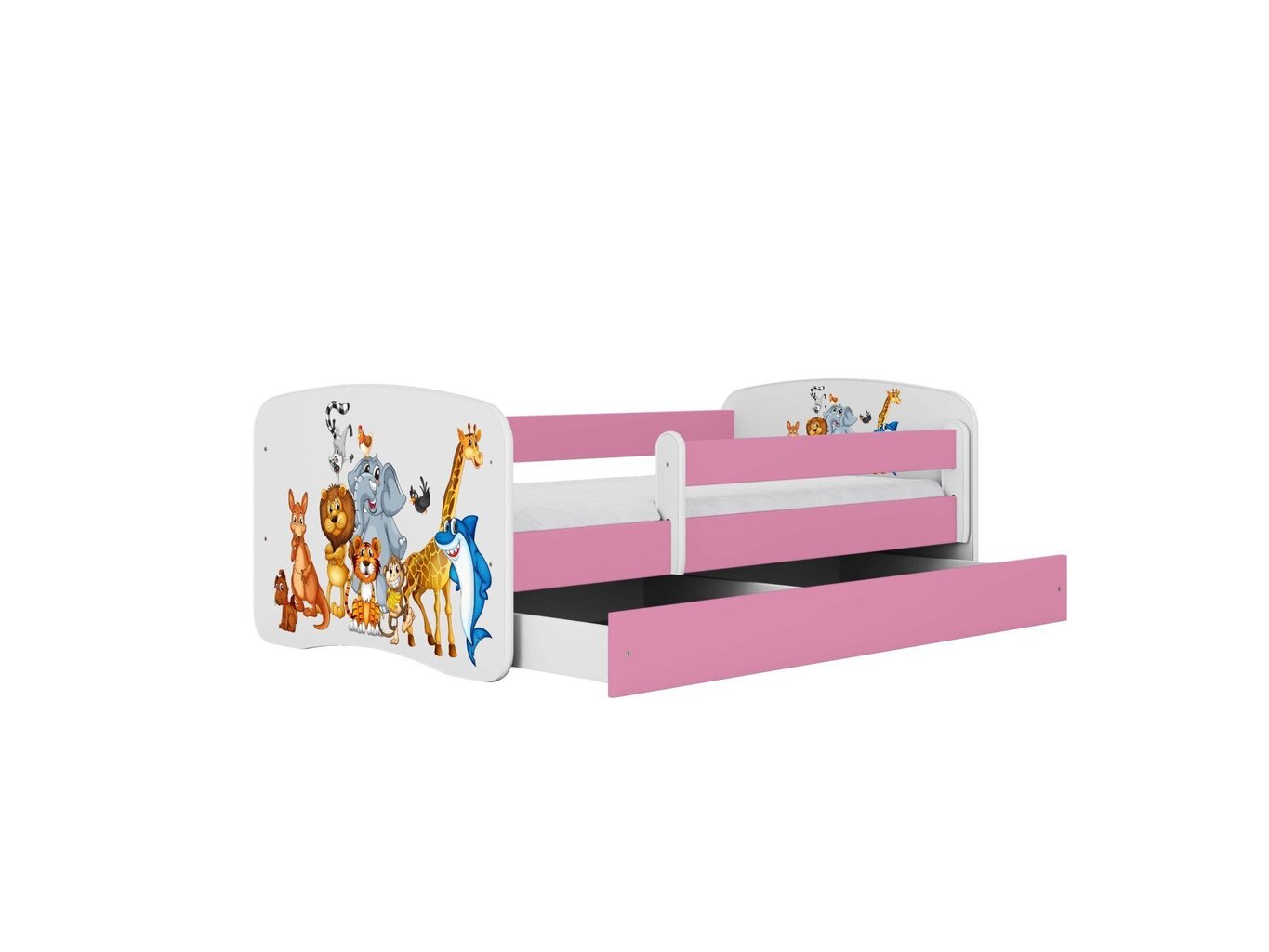 Lastevoodi ilma madratsita/sahtlita Kocot Kids BabyDreams Pink animals, roosa hind ja info | Lastevoodid | kaup24.ee