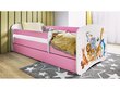 Lastevoodi ilma madratsita/sahtlita Kocot Kids BabyDreams Pink animals, roosa hind ja info | Lastevoodid | kaup24.ee