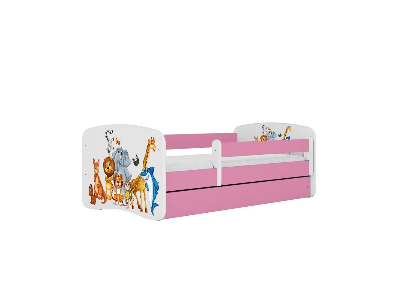 Lastevoodi ilma madratsita/sahtlita Kocot Kids BabyDreams Pink animals, roosa hind ja info | Lastevoodid | kaup24.ee