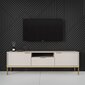 TV alus Austin, 135x33x56,4 cm, pruun/kuldne цена и информация | TV alused | kaup24.ee