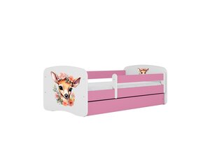 Детская кровать с матрасом и ящиком Kocot Kids BabyDreams Pink bambi, розовый/белый цена и информация | Детские кровати | kaup24.ee