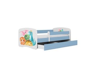 Детская кровать с матрасом Kocot Kids BabyDreams Blue tiny dinos, синяя/белая цена и информация | Детские кровати | kaup24.ee