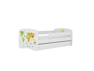 Lastevoodi ilma madratsita, sahtliga Kocot Kids BabyDreams White map, valge hind ja info | Lastevoodid | kaup24.ee