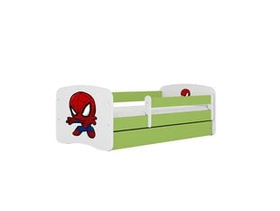 Детская кровать с матрасом Kocot Kids BabyDreams Green spiderman, зеленый/белый цена и информация | Детские кровати | kaup24.ee