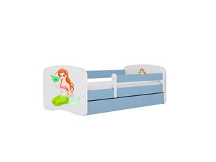 Детская кровать с матрасом Kocot Kids BabyDreams Blue mermaid, синяя/белая цена и информация | Детские кровати | kaup24.ee