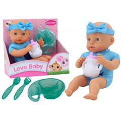 Nukk siniste aksessuaaridega Lean Toys Love Baby hind ja info | Tüdrukute mänguasjad | kaup24.ee