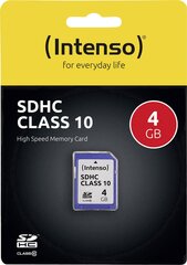 Intenso MicroSDHC 4GB Class10 hind ja info | Fotoaparaatide mälukaardid | kaup24.ee