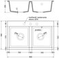 Graniidist köögivalamu Mexen Hektor sifooniga, must/kuldne цена и информация | Köögivalamud | kaup24.ee
