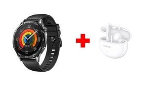 Huawei Watch GT 5 Black 46mm + Huawei FreeBuds 5i Ceramic White hind ja info | Nutikellad (smartwatch) | kaup24.ee