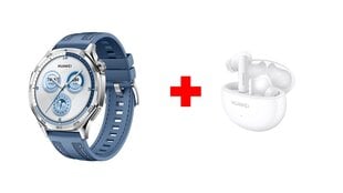 Huawei Watch GT 5 Blue 46mm + Huawei FreeBuds 5i Ceramic White hind ja info | Nutikellad (smartwatch) | kaup24.ee