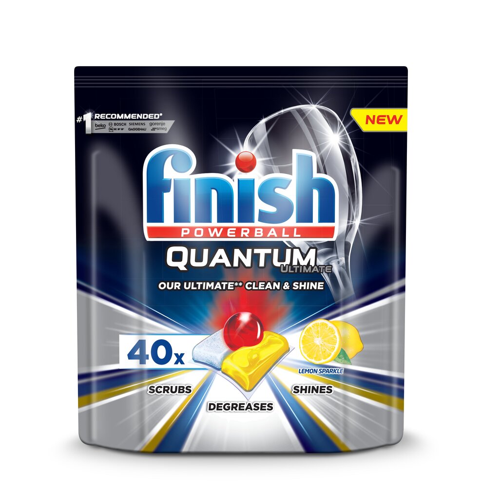 Nõudepesumasina tabletid FINISH Quantum Ultimate Lemon, 40 tk цена и информация | Nõudepesuvahendid | kaup24.ee