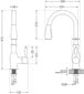 Graniidist köögivalamu Mexen Tomas segisti ja sifooniga, metallik must/kuldne/kroom цена и информация | Köögivalamud | kaup24.ee