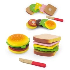 Puidust viilutatav hamburger Viga Toys L-50810, erinevad värvid hind ja info | Tüdrukute mänguasjad | kaup24.ee