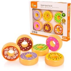 Puidust sõõrikute komplekt Viga Toys L-51604, erinevad värvid, 6 tk цена и информация | Игрушки для девочек | kaup24.ee