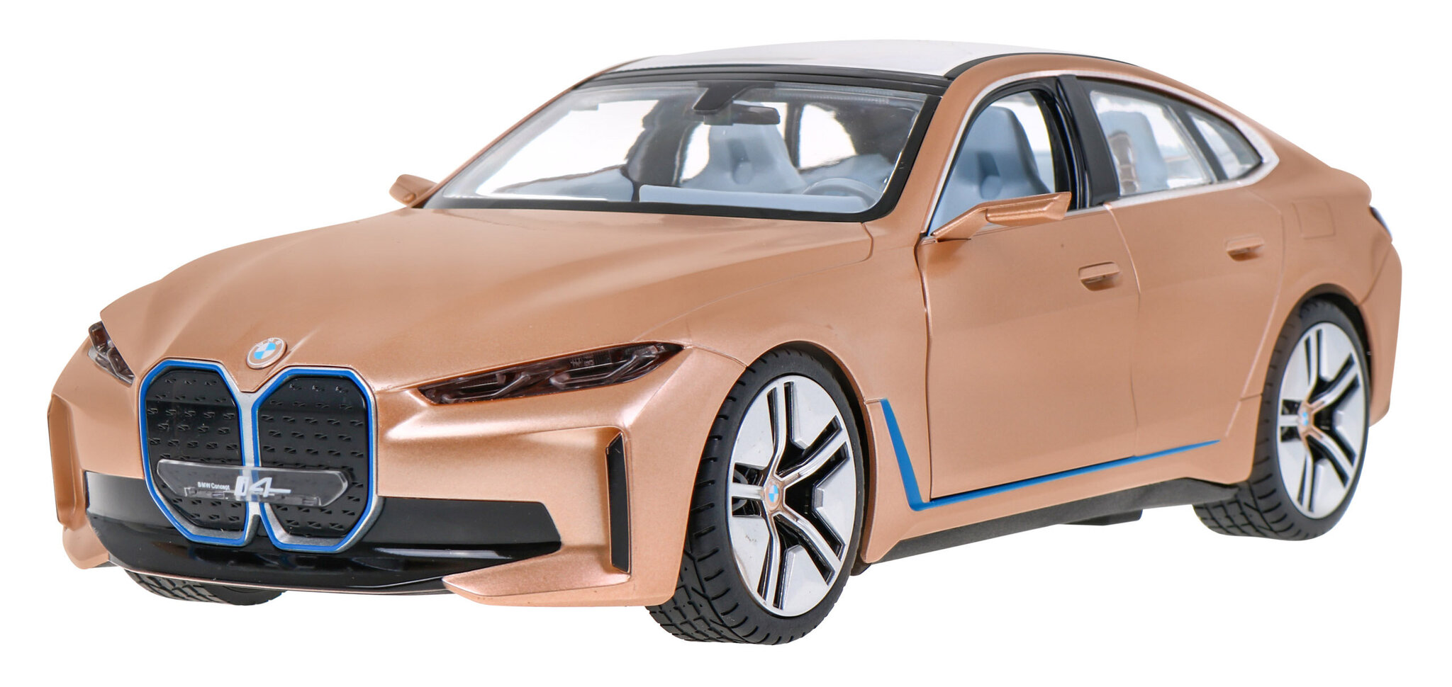 Kaugjuhitav võidusõiduauto BMW I4 Concept 1:14 hind ja info | Poiste mänguasjad | kaup24.ee