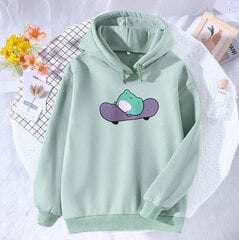 Женская флисовая толстовка Kawaii, Green-1, XXL цена и информация | Женские толстовки | kaup24.ee