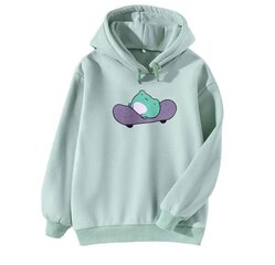 Женская флисовая толстовка Kawaii, Green-1, XXL цена и информация | Женские толстовки | kaup24.ee