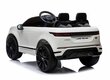 Ühekohaline laste elektriline Land Rover Evoque maastur, valge цена и информация | Laste elektriautod | kaup24.ee