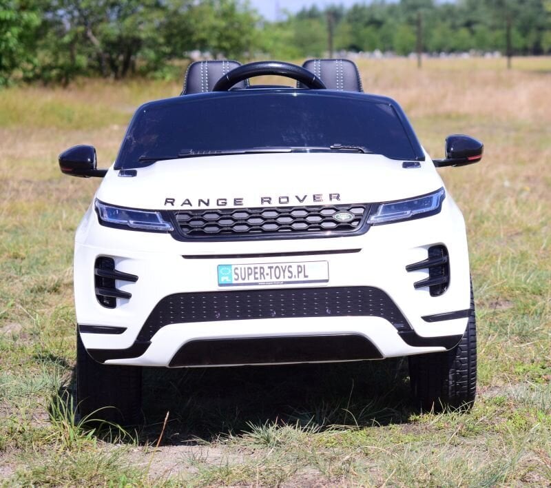 Ühekohaline laste elektriline Land Rover Evoque maastur, valge hind ja info | Laste elektriautod | kaup24.ee