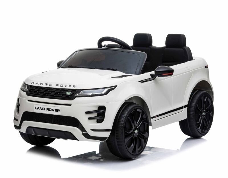 Ühekohaline laste elektriline Land Rover Evoque maastur, valge цена и информация | Laste elektriautod | kaup24.ee