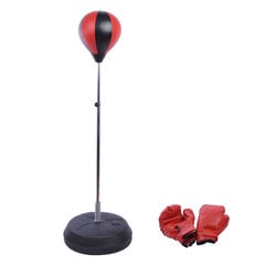 HOMCOM Punchingball Set Standbox kõrgus reguleeritav 125-145cm kindad pump professionaalne &amp; algaja hind ja info | Poksivarustus | kaup24.ee