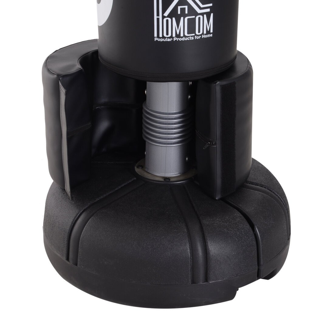 HOMCOM Punching Bag Standing 176cm Adult Freestanding Heavy Duty Standing Punching Bag koos aluse ja vinüül pad poks partner poks treener must цена и информация | Poksivarustus | kaup24.ee