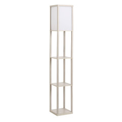 HOMCOM Põrandavalgusti 3 riiuliga Põrandavalgusti, sisevalgustus, E27, kuni 40W, E1-MDF, akrüül, tamm+valge, 26x26x160 cm hind ja info | Rippvalgustid | kaup24.ee