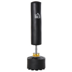 HOMCOM Punching Bag Standing Free Standing Punching Bag Täiskasvanud 170cm koos iminapaga baasiga Raske löögikott professionaalidele ja algajatele Must hind ja info | Poksivarustus | kaup24.ee