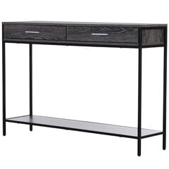 HOMCOM Konsoolilaud Sissepääsulaud Küljelaud 2 sahtlit Riiuli all Teras Hall 120 x 30 x 81,5 cm 120 x 30 x 81,5 cm hind ja info | Konsoollauad | kaup24.ee