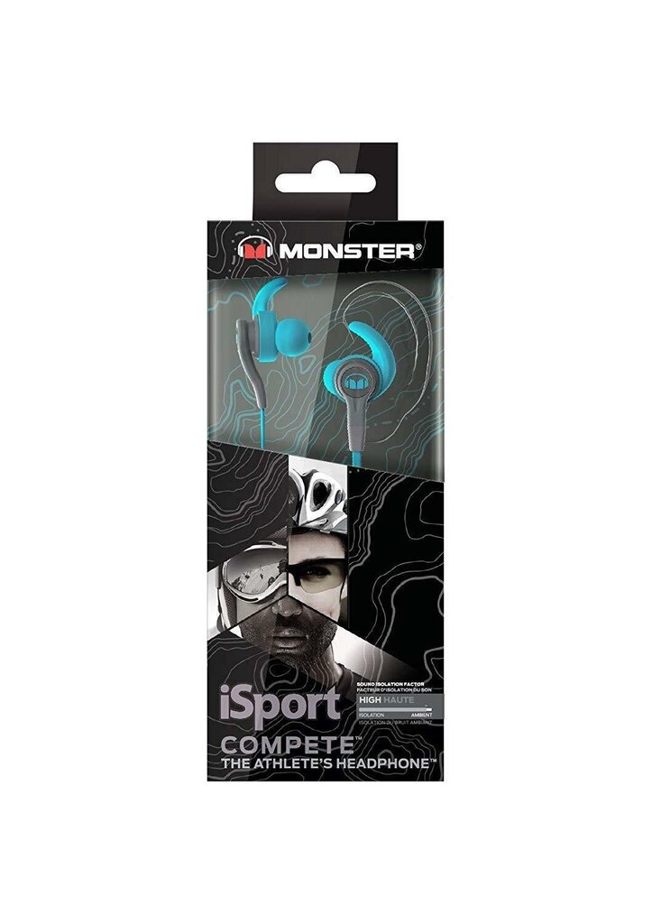 Monster iSport Compete In-Ear Headphones, Sinine цена и информация | Kõrvaklapid | kaup24.ee