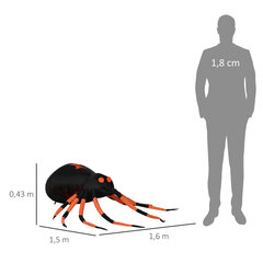 Outsunny 43 cm täispuhutav Halloweeni dekoratsioon suur ämblik LED valgustusega õudus koos puhuriga veekindel siseruumides väljas IP44 polüestrist hind ja info | Peokaunistused | kaup24.ee