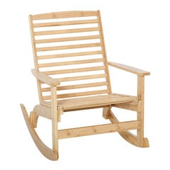 Outsunny Garden Kiiklustool Relaxing Chair Aiatool Kiiklustool Bambus vineer Looduslik 70 x 100 x 95,5 cm hind ja info | Aiatoolid | kaup24.ee